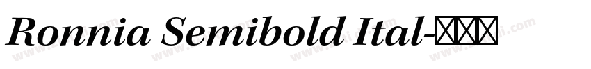 Ronnia Semibold Ital字体转换